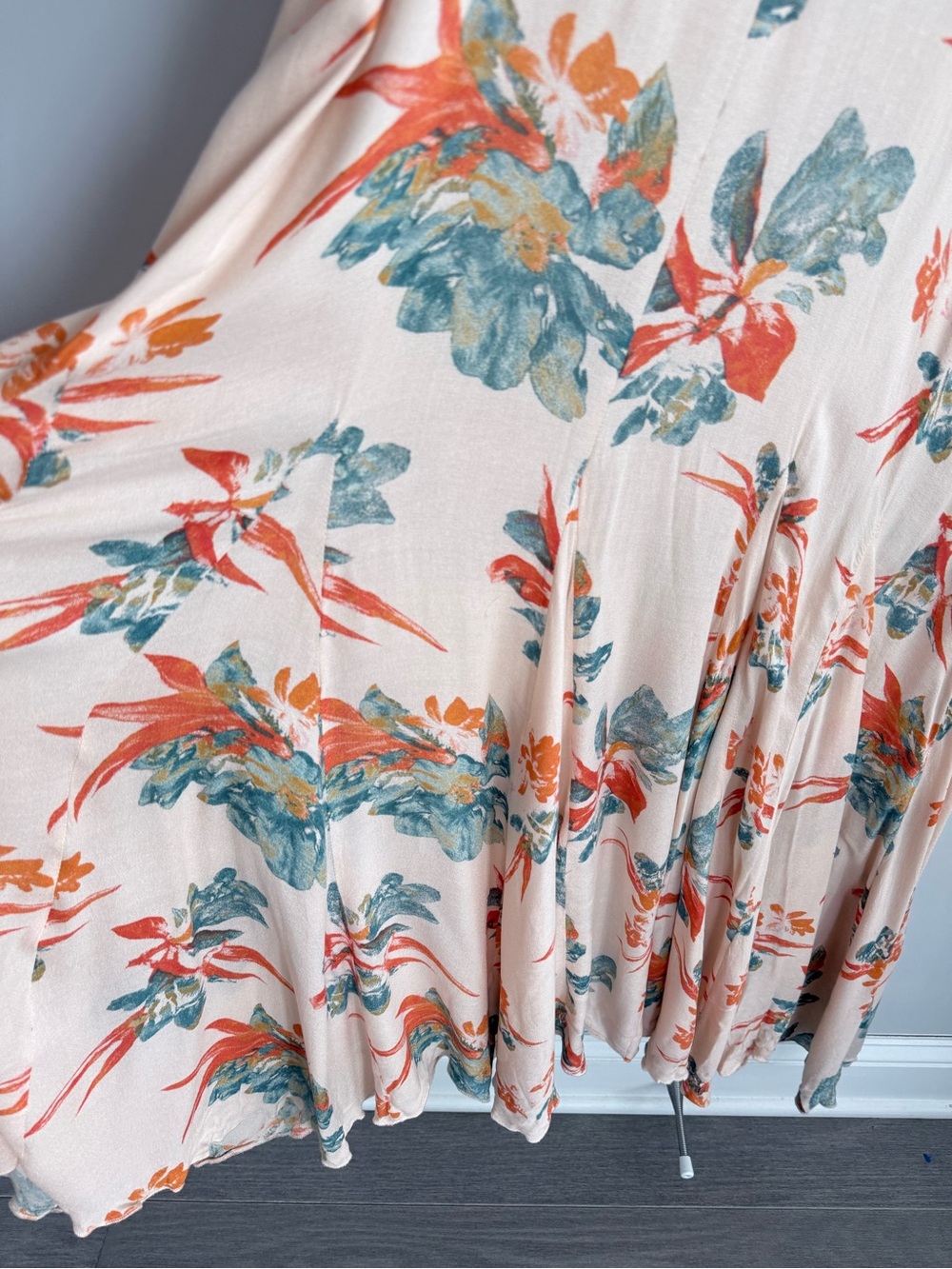 Free People Star Chasing Floral Slip Maxi Dress XS Boho Cottagecore Low Back - Picture 10 of 16